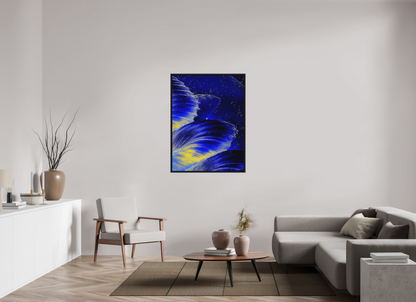 90 x 120 cm, CAISSE US - NOIR EPH-POP #032 Bleu