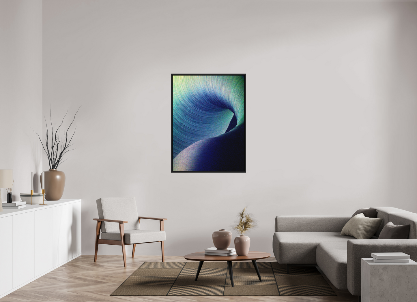 90 x 120 cm, CAISSE US - NOIR EPHEMERAL POP #092 Sat