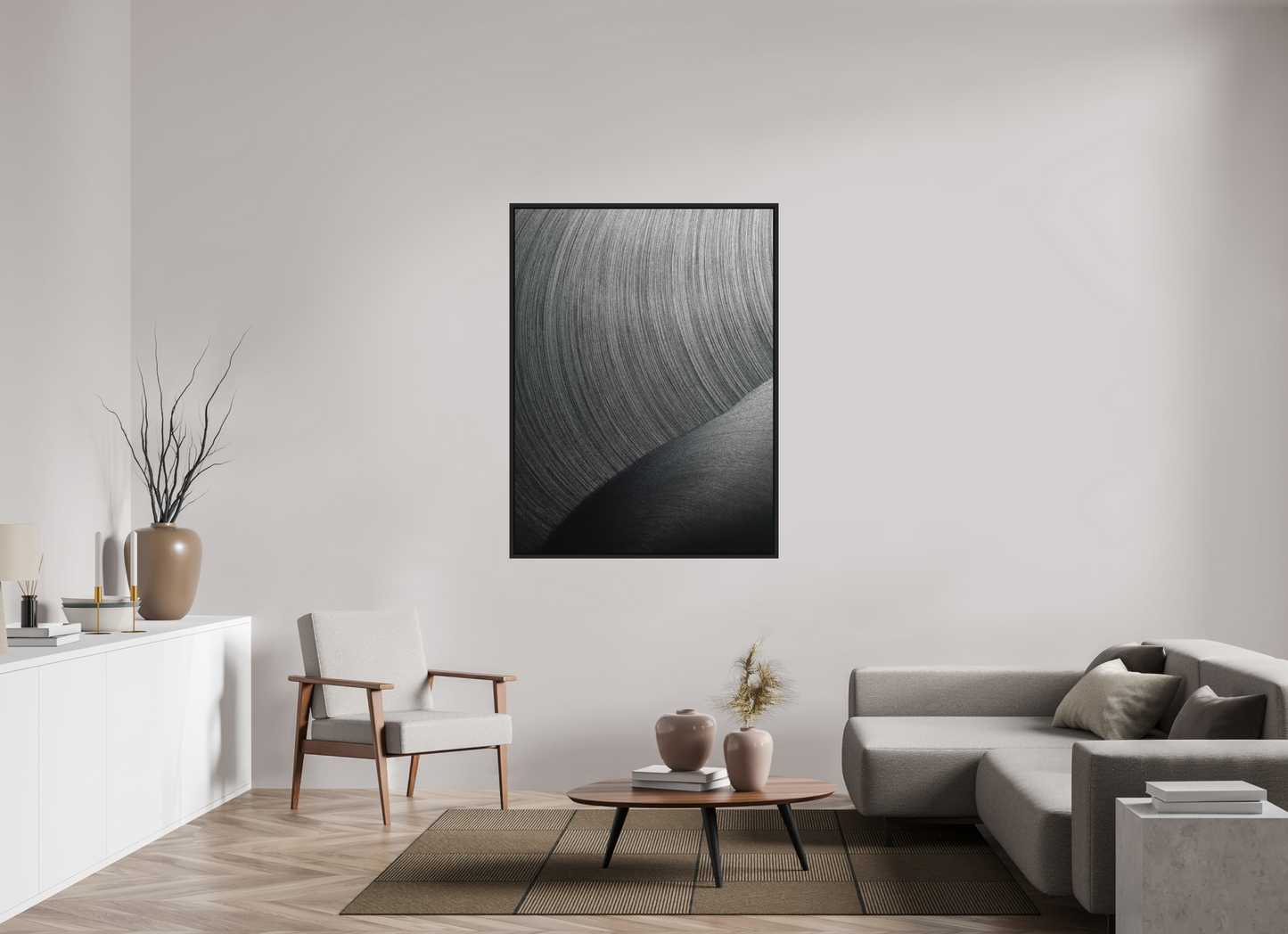 105 x 140 cm, CAISSE US - NOIR EPHEMERAL #104
