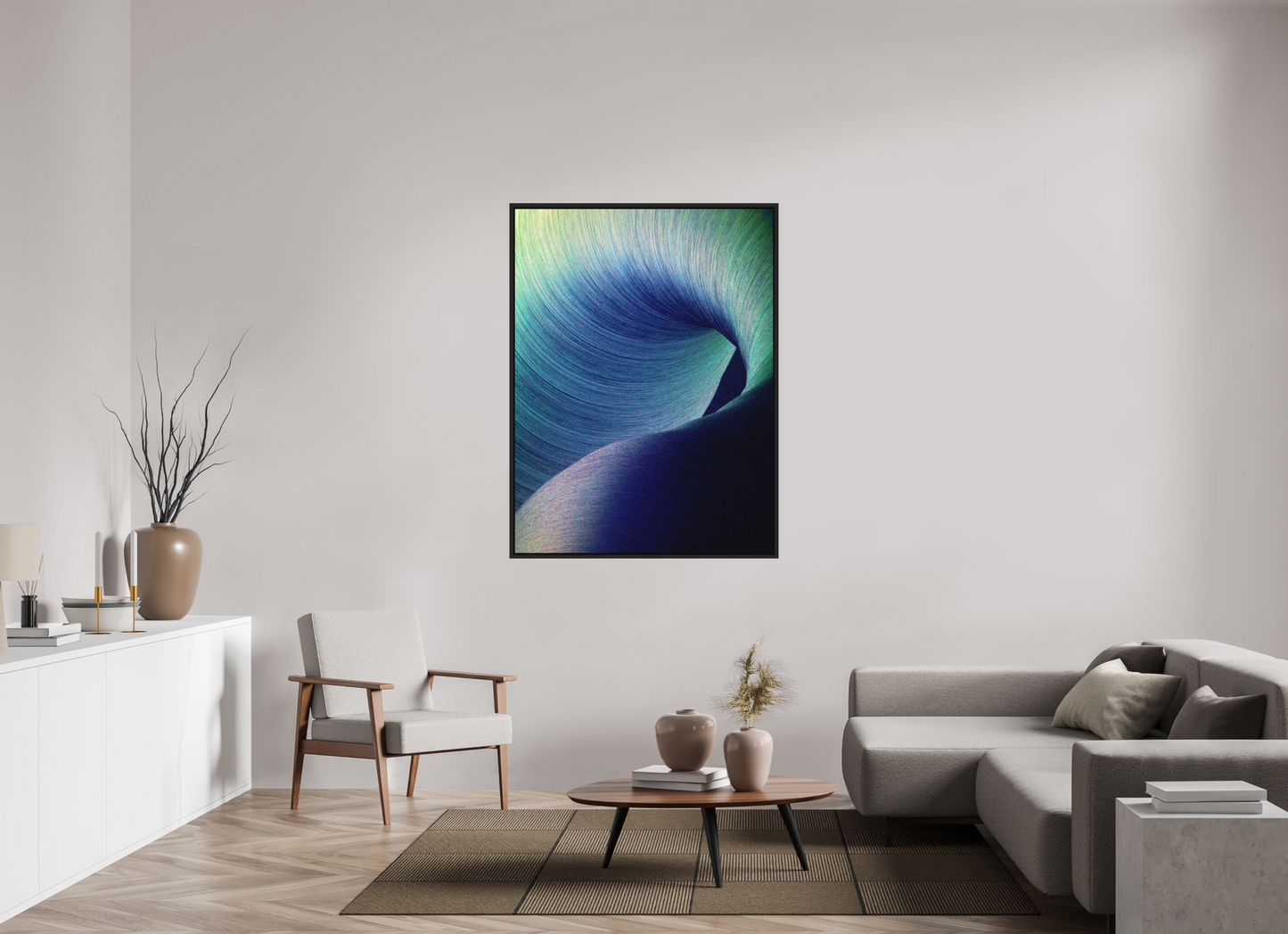 105 x 140 cm, CAISSE US - NOIR EPHEMERAL POP #092 Sat